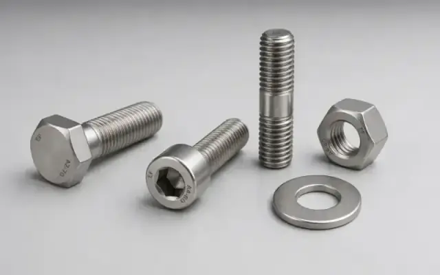 Stainless and duplex stainless fasteners for marine, chemical and hygienic equipment