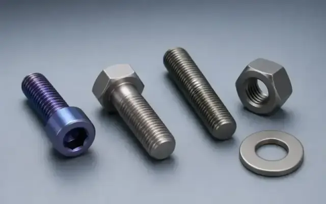Titanium and nickel alloy fasteners for lightweight, corrosive and high-temperature service